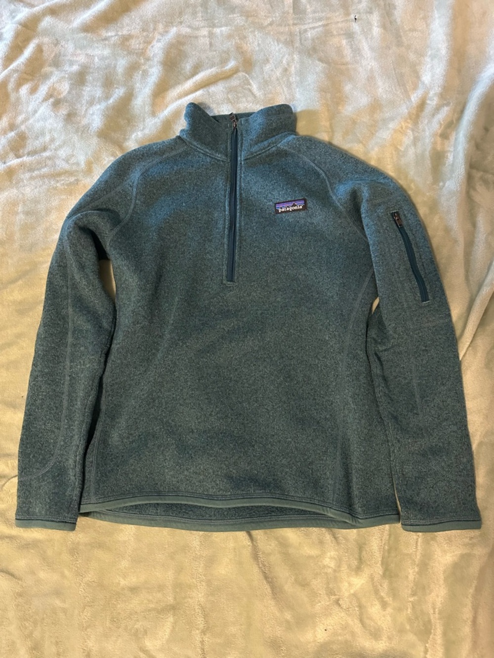 Patagonia Teal Half-Zip Fleece Pullover